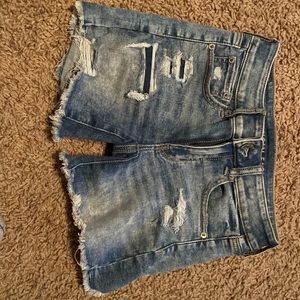 Womens AMO jean midi shorts